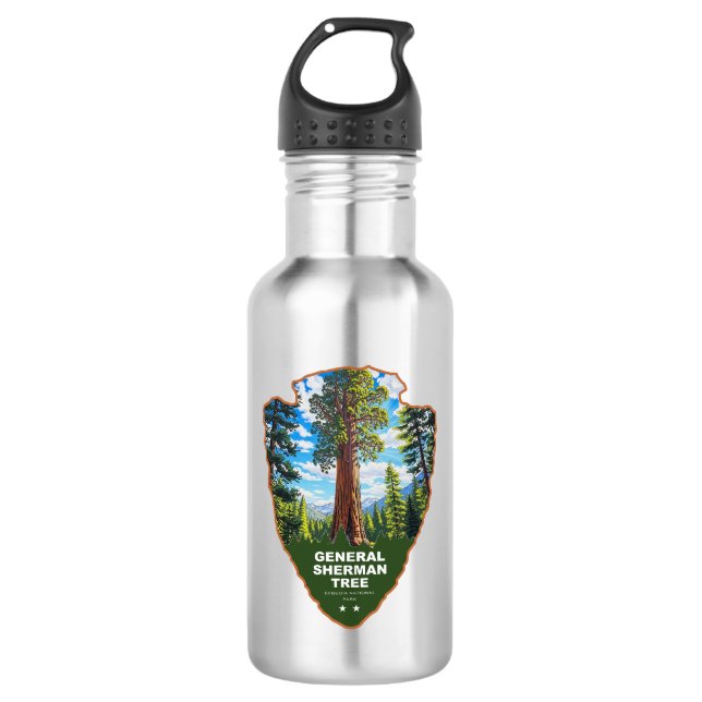 Botella De Agua Árbol General Sherman Sequoia NP Arrowhead (Anverso)