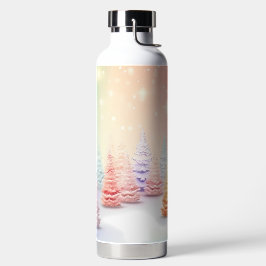 BOTELLA DE AGUA ÁRBOLES DE NAVIDAD FESTIVOS PASTEL