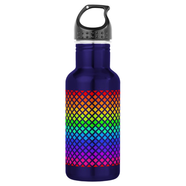 Botella De Agua Arcoiris de diamantes (Anverso)