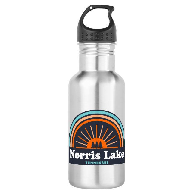 Botella De Agua Arcoiris de Norris Lake Tennessee (Anverso)