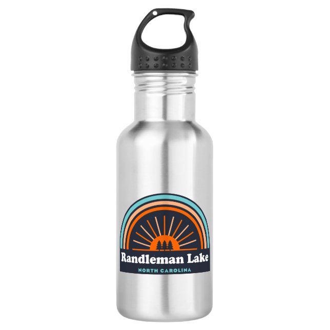 Botella De Agua Arcoiris de Randleman Lake North Carolina (Anverso)