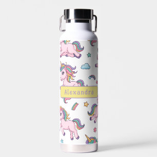 Botella De Agua Arcoíris de Unicornio Lindo
