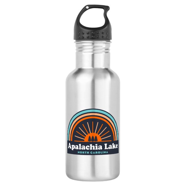 Botella De Agua Arcoiris del lago Apalachia Carolina del Norte (Anverso)
