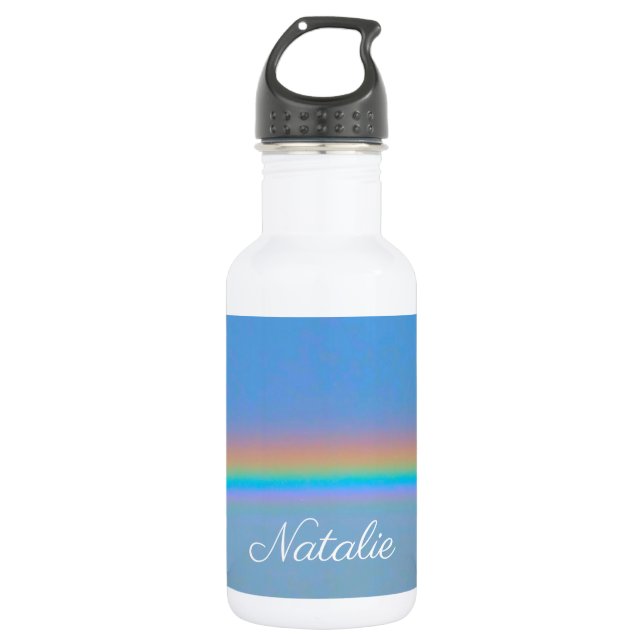 Botella De Agua Arcoiris real natural personalizado (Anverso)