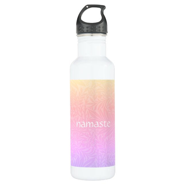 Botella De Agua Arcoiris rosa Boho (Anverso)