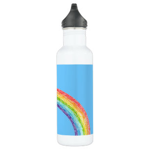 Botella De Agua Arcoiris y cielo azul