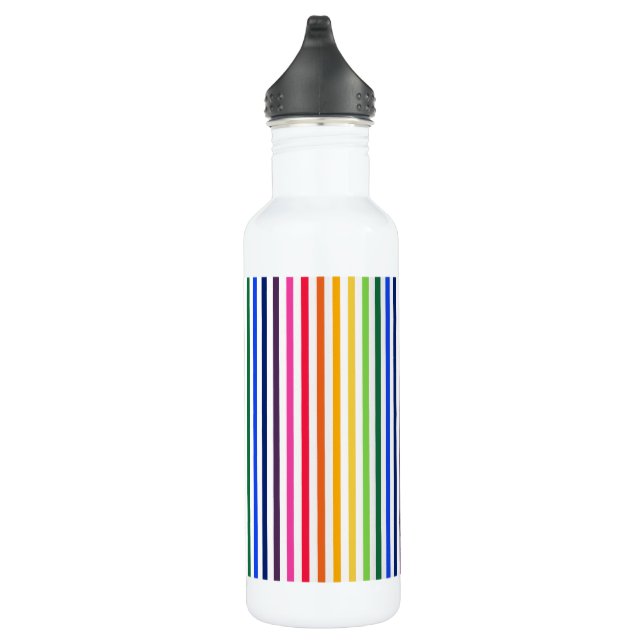 Botella De Agua Arcoiris y rayas blancas (Derecha)