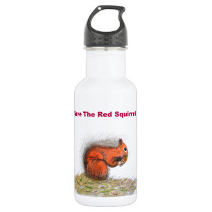 Botella De Agua ardilla roja