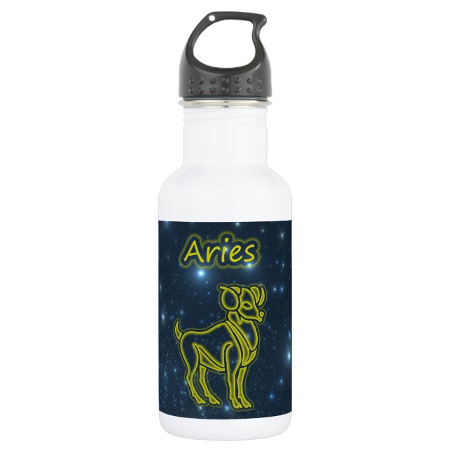 Botella De Agua Aries brillante (Anverso)