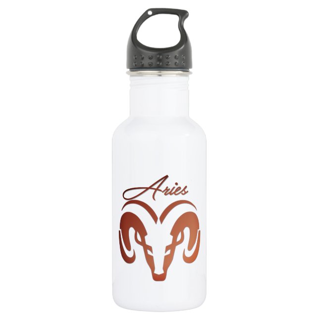 Botella De Agua Aries de Bronce el Carnero Zodiaco (Anverso)