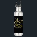 Botella De Agua Arise inspiradora y Shine Faith Black<br><div class="desc">Esta botella de agua tiene un hermoso versículo inspirador de la Biblia que nos enseña a brillar. Un gran regalo para los que necesitan un ascensor motivacional.</div>