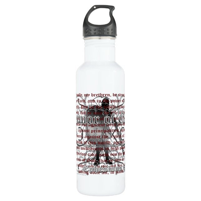 Botella De Agua Armadura del soldado de dios (Anverso)
