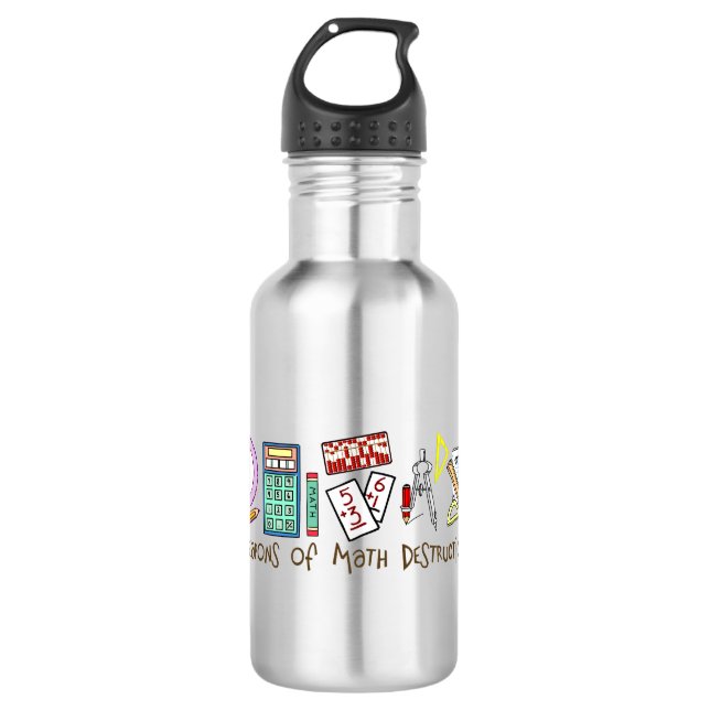 Botella De Agua Armas de la destrucción de la matemáticas (Anverso)