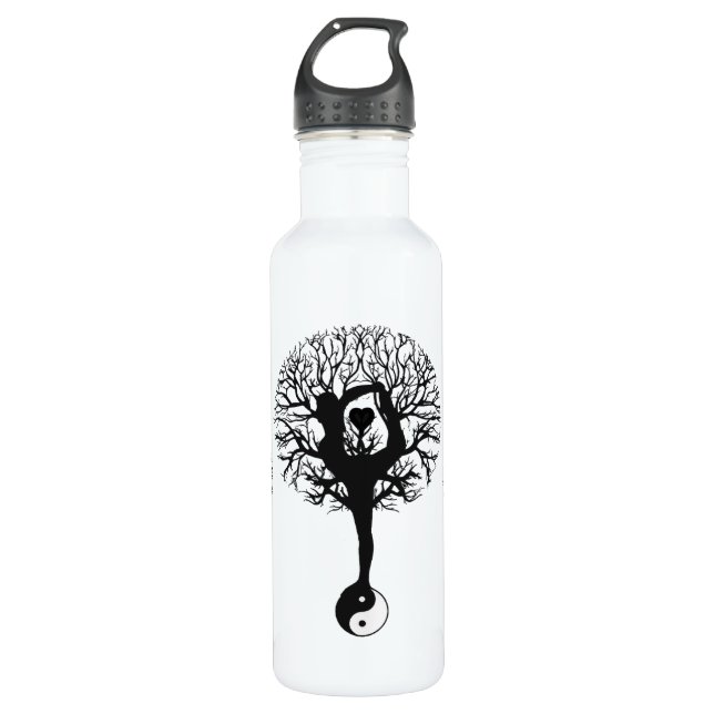 Botella De Agua Armonía y equilibrio Yin Yang árbol de la vida (Anverso)