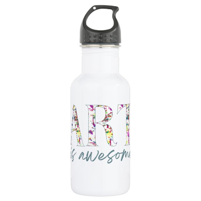 Botella De Agua Art is Awesome Personalized  (Anverso)