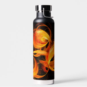 Botella De Agua Arte abstracto de bola de fuego