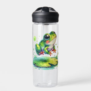 Botella De Agua Arte Ai Whimsical De La Rana De Jumping