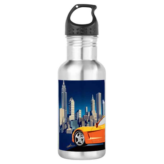 BOTELLA DE AGUA ARTE AUTOMÓVIL ELEGANTE DE VETTE (Anverso)