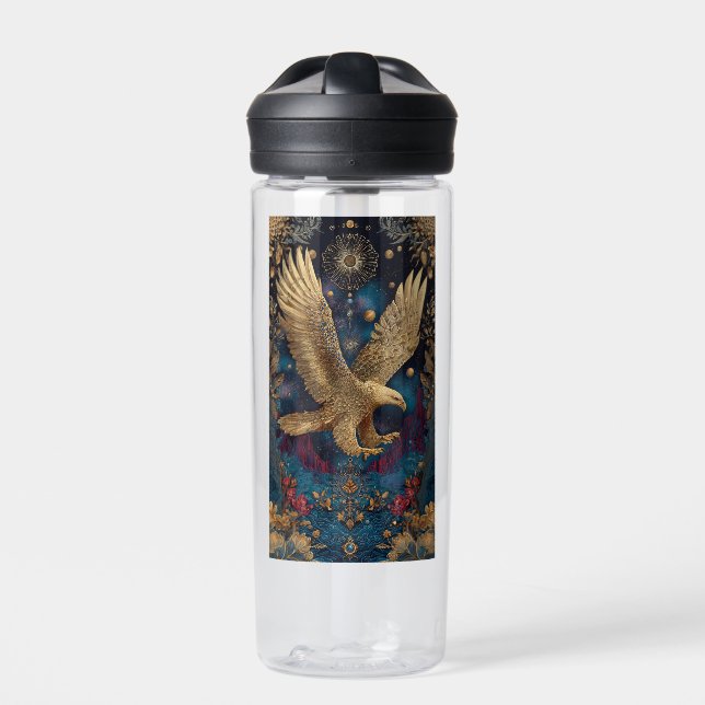Botella De Agua arte de águila dorada celestial (Delante)