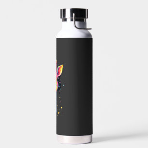Botella De Agua arte de animal africano La jirafa colorida para di