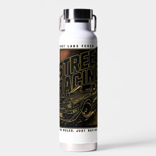 Botella De Agua Arte de coche deportivo Retro Fast Lane Fever