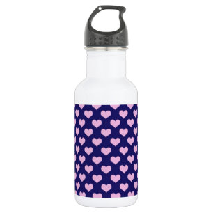 Botella De Agua Arte de corazones rosados