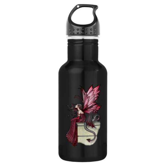 Botella De Agua Arte de fantasía de hada y dragón (Anverso)