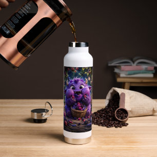 Botella De Agua Arte de fantasía del bosque del monstruo lindo lad