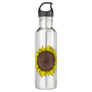 Botella De Agua Arte de girasol