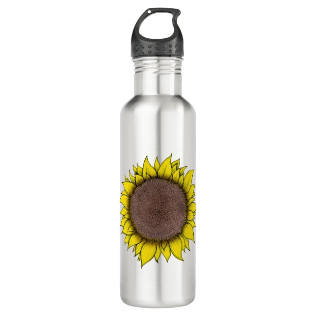 Botella De Agua Arte de girasol (Anverso)