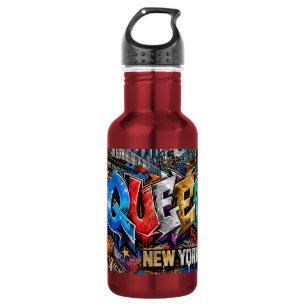 Botella De Agua Arte de graffiti de Queens Nueva York