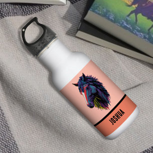 Botella De Agua Arte de grafiti moderno Equitación Caballo sobre f