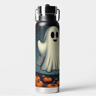 Botella De Agua Arte de halloween con fantasmas y calabazas