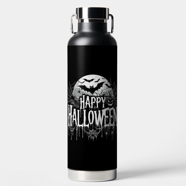 Botella De Agua Arte de Halloween feliz (Delantero)