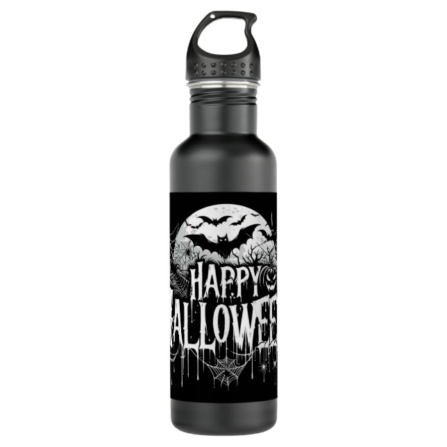 Botella De Agua Arte de Halloween feliz (Anverso)