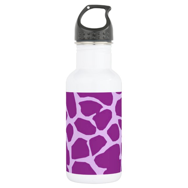 Botella De Agua Arte de la jirafa púrpura (Anverso)