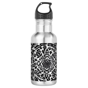 Botella De Agua Arte de Mandala Tribal Dibujado a Mano
