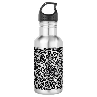Botella De Agua Arte de Mandala Tribal Dibujado a Mano