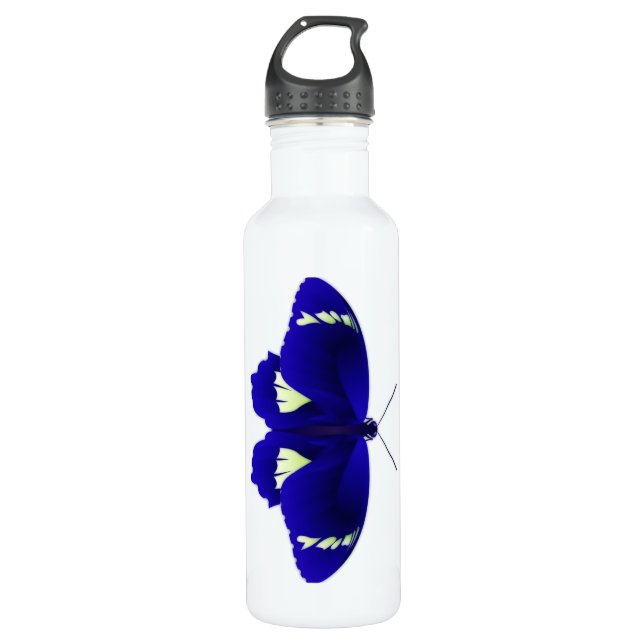 Botella De Agua Arte de mariposa azul (Anverso)