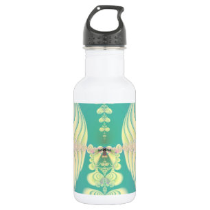 Botella De Agua Arte de mariposa de meditación azul tranquila