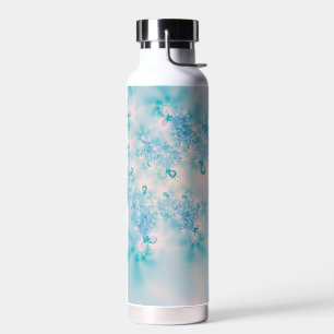 Botella De Agua Arte de mariposa de meditación azul tranquila