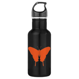 Botella De Agua Arte de mariposa naranja