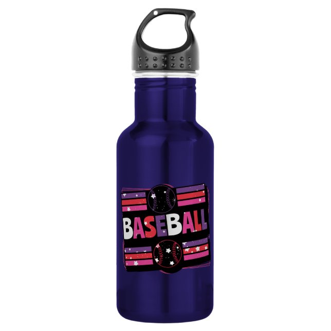 Botella De Agua Arte De Palabra Girona De Béisbol (Anverso)