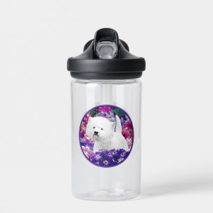 Botella De Agua Arte de perros pintando el territorio blanco de We
