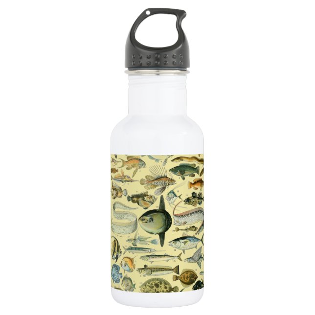 Botella De Agua Arte de pesca científica de peces de época (Anverso)