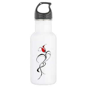 Botella De Agua Arte de tatuaje tribal surrealista gótico de la ro