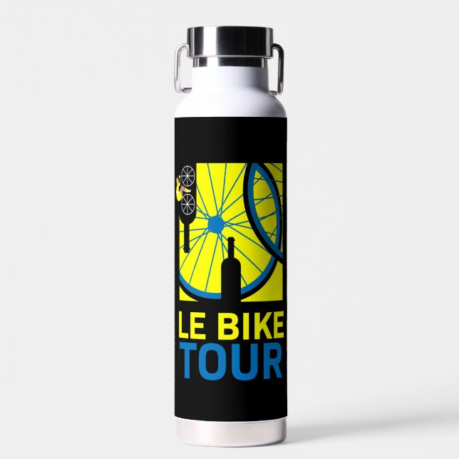 Botella De Agua Arte de Tour de Bicicleta (Delantero)