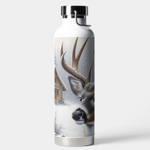 Botella De Agua Arte de venado/buck de invierno