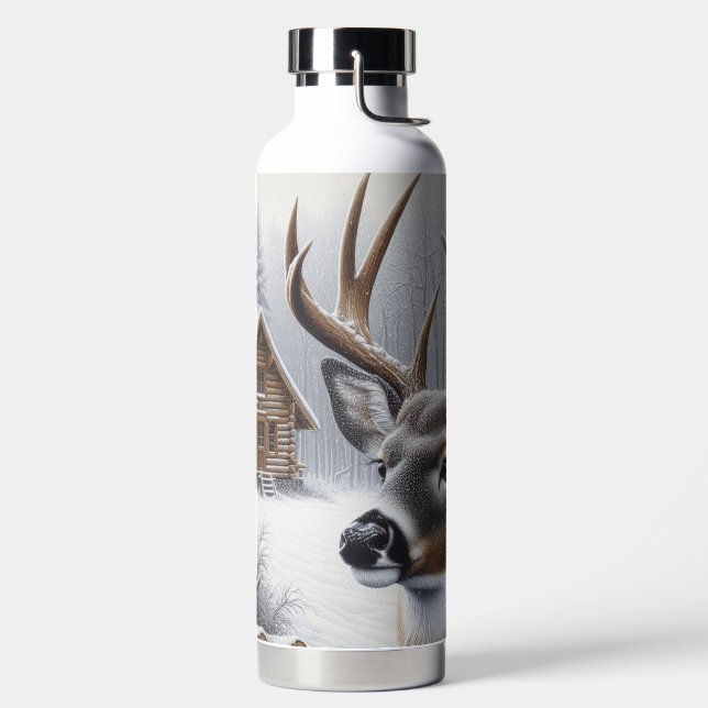 Botella De Agua Arte de venado/buck de invierno (Izquierda)