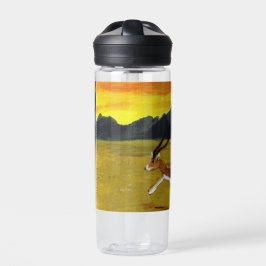 Botella De Agua Arte de vida salvaje Mountain Sunset Personalizado